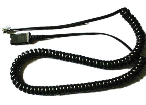 cavo di telefono arrotolato flessibile della spina 4-pin e del connettore TPU con i cavi di telefono a spirale del cavo